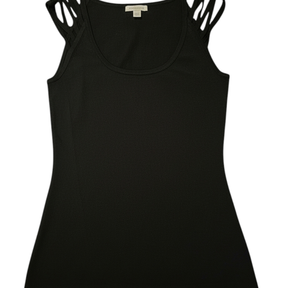 Boston proper black strappy sleeve top size small